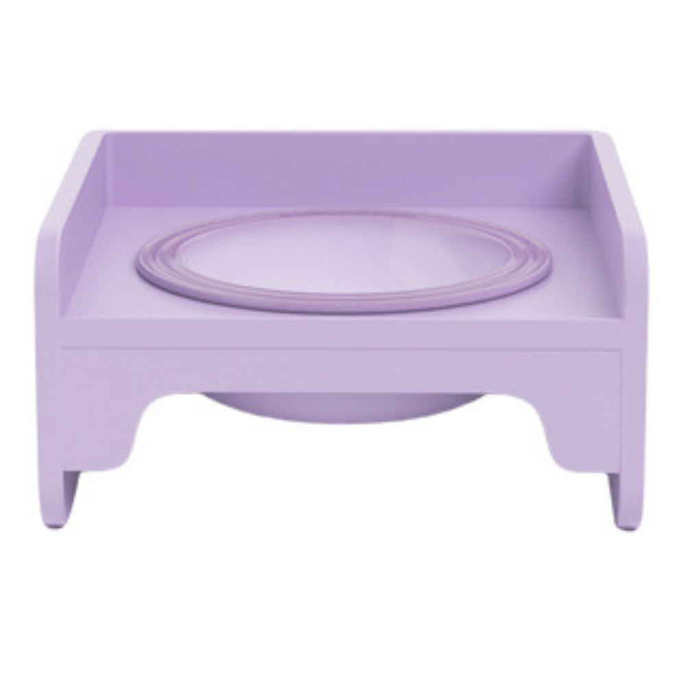 Modular Elevated Plastic Pet Bowl with Anti-Spill Design