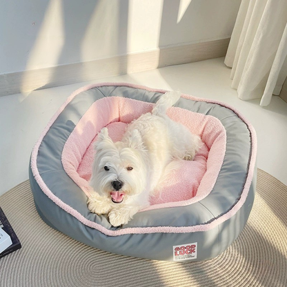 Thickened Winter Plush Dog Bed – Washable Cozy Sleeping Nest