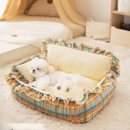 All-Season Cotton Pet Sofa Bed for Dogs and Cats
