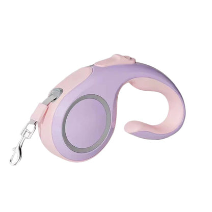 Automatic Retractable Reflective Dog Leash with Soft Silicone Handle