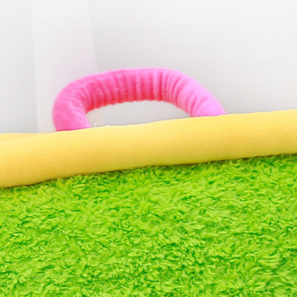 Dopamine Color Plush Dog Bed Washable and Cozy