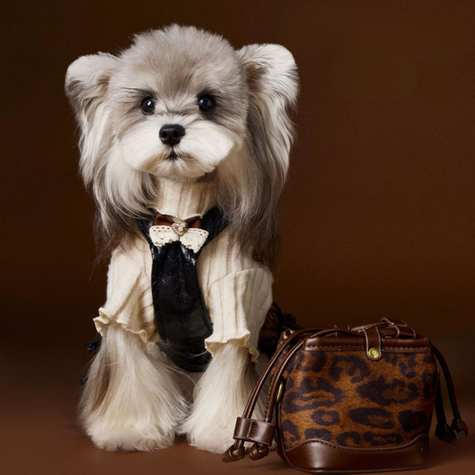 Autumn Lace Bow Dog Shirt for Female Dogs