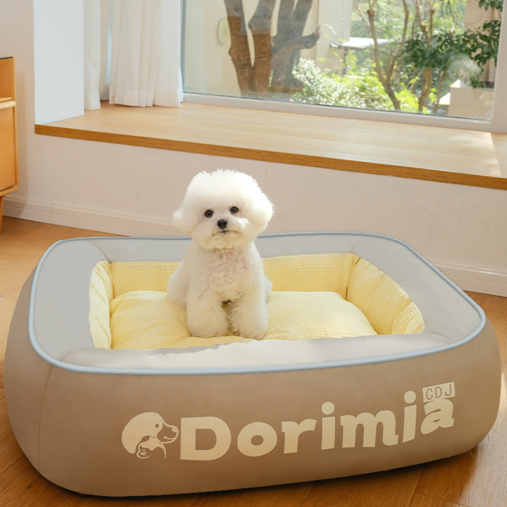 Semi-Enclosed Plush Dog Bed for Winter Warmth and Comfort
