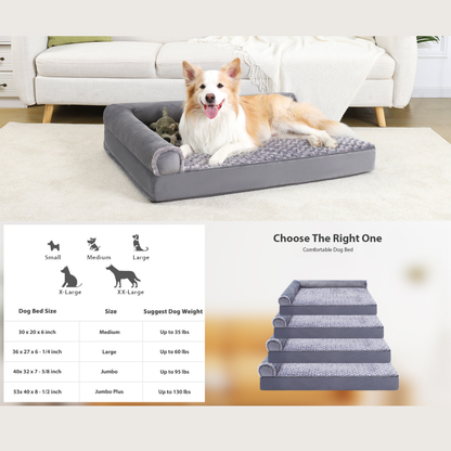 Bolster Orthopedic Sofa Large Dog Bed