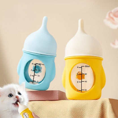 Anti-Choke Silicone Pet Feeding Bottle for Puppies and Kittens