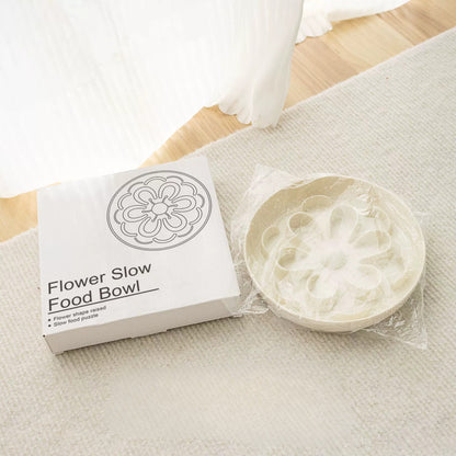 Flower Slow Feeder Melamine Cat Bowl