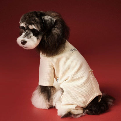 Autumn Winter Waffle Four-Leg Dog Base Shirt