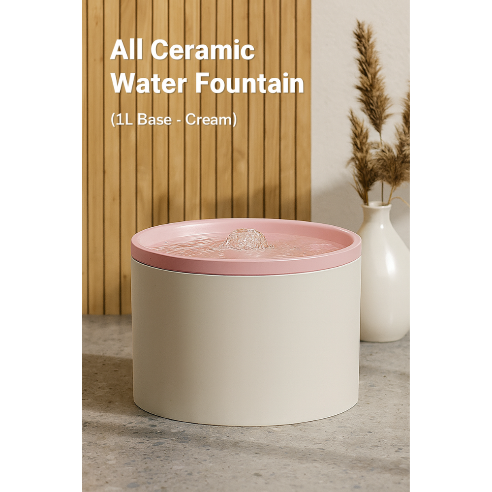 Ceramic Cat Water Fountain – Silent Circulating Pet Dispenser