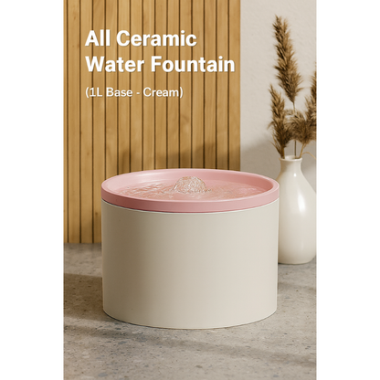 Ceramic Cat Water Fountain – Silent Circulating Pet Dispenser