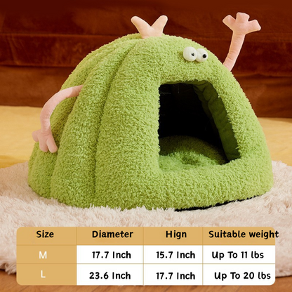 Cozy House with Removable Cushion & Non-Slip Bottom Cat Bed