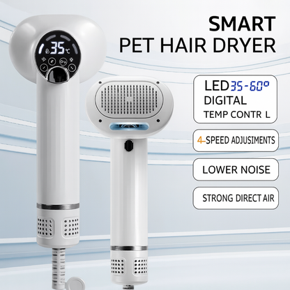 Pet Smart Hair Dryer Comb – 2-in-1 Grooming Tool for Dogs & Cats