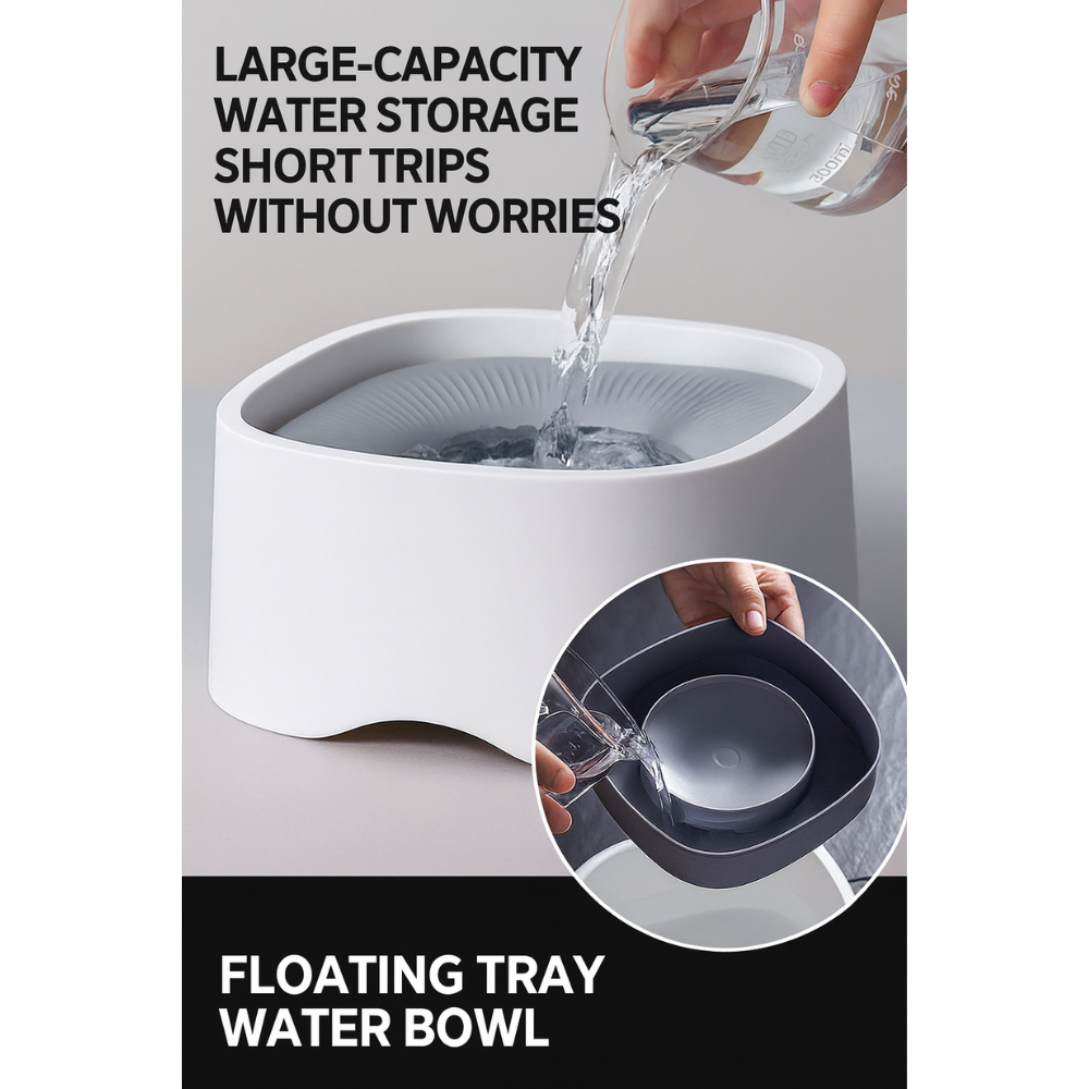 Floating Pet Water Bowl – Spill & Dust Proof
