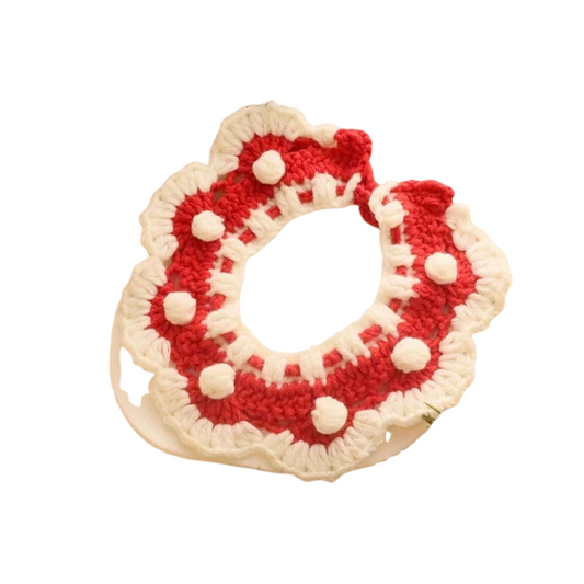Knitted Christmas Scarf Collar for Cats & Dogs