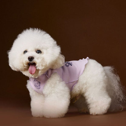 Autumn Reversible Striped Ruffle Undershirt Sleeveless Dog Vest