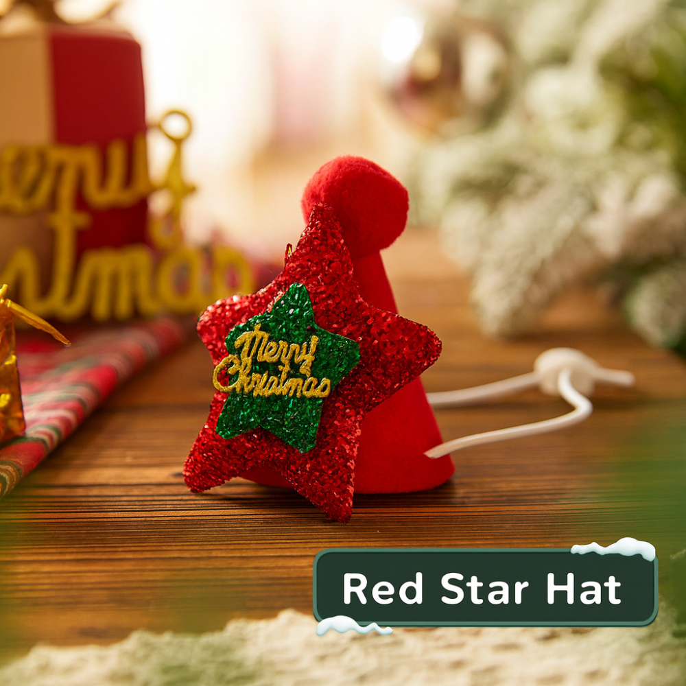 Pet Christmas Hat & Scarf – Festive Accessories for Cats and Dogs