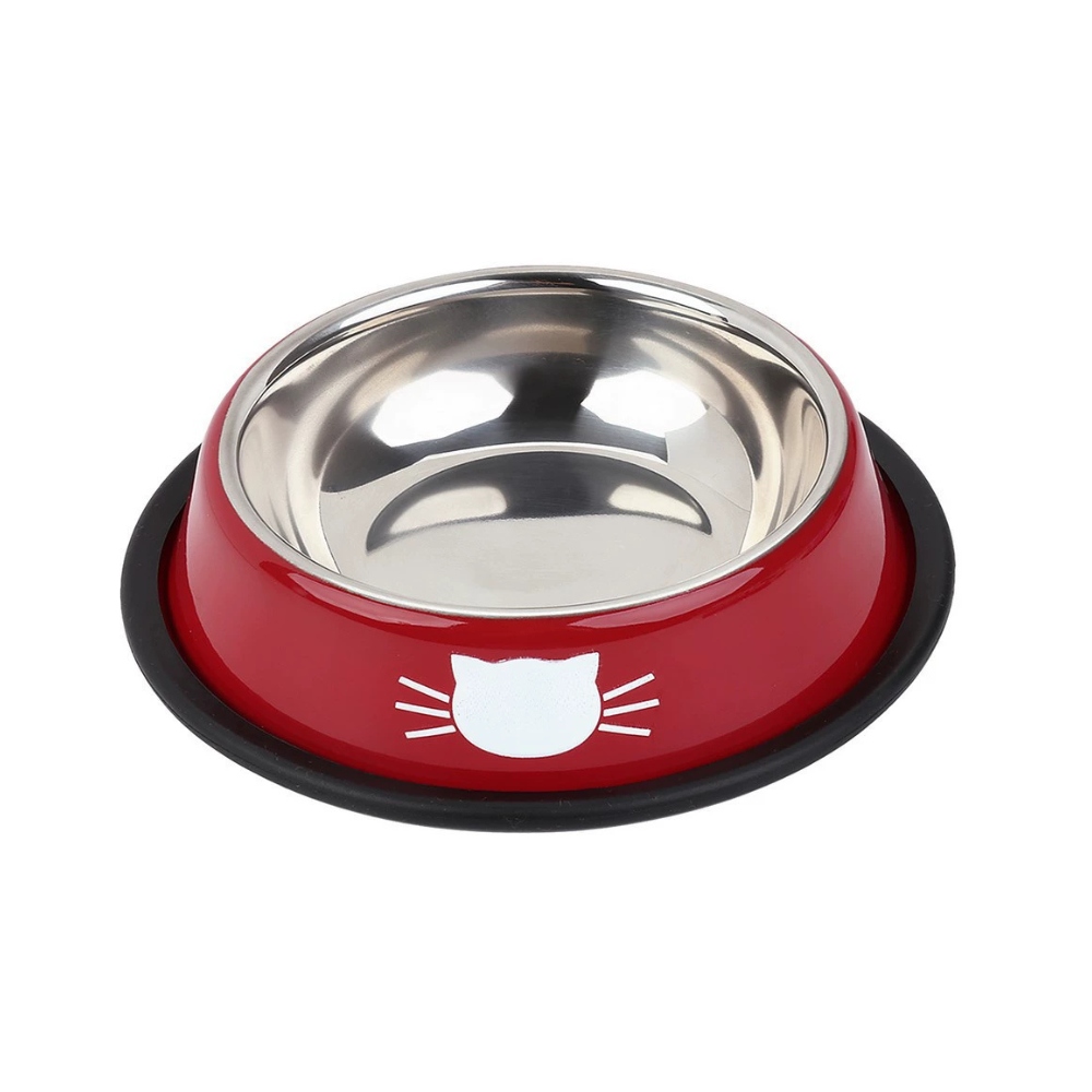 Colorful Stainless Steel Non-Slip Pet Bowl for Cats and Dogs
