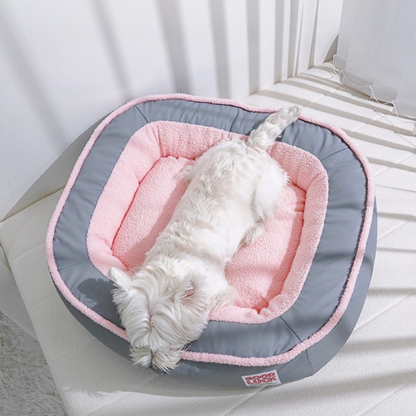 Thickened Winter Plush Dog Bed – Washable Cozy Sleeping Nest