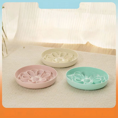 Flower Slow Feeder Melamine Cat Bowl