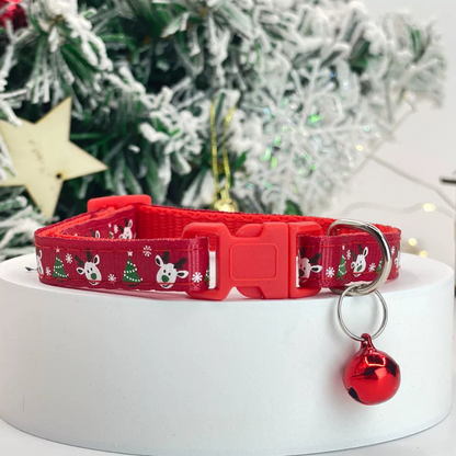 Christmas Pet Collar with Bell for Dogs and Cats