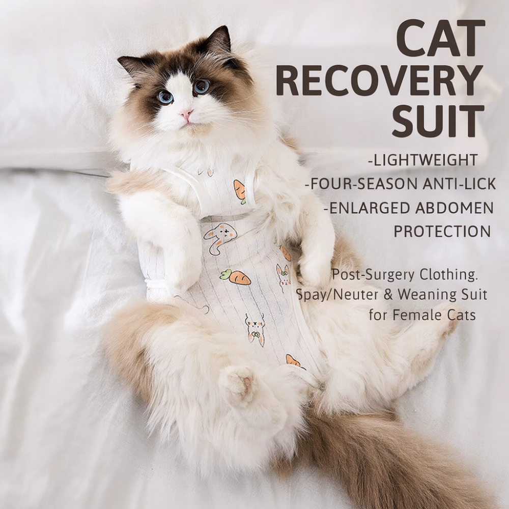 Cat Recovery Suit – Anti-Lick Post-Surgery Outfit for All Seasons