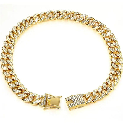 Luxury Gold Cuban Chain Pet Necklace