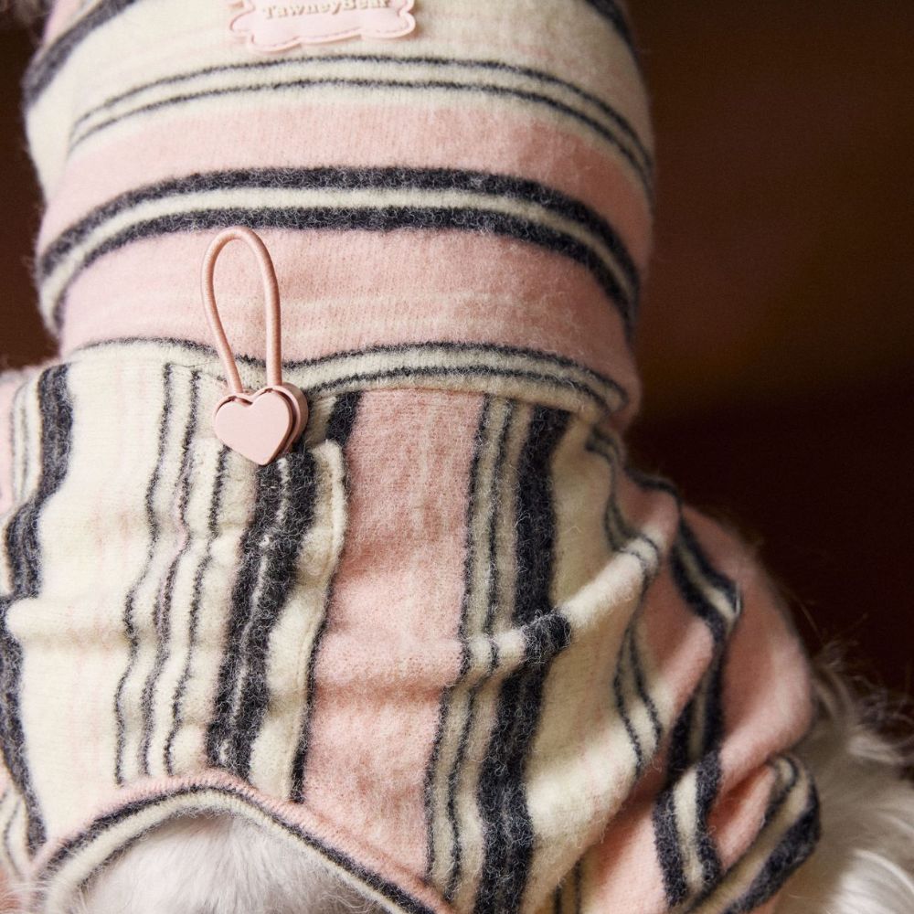 Warm Striped Four-Leg Thick Undershirt Dog Sweatshirt
