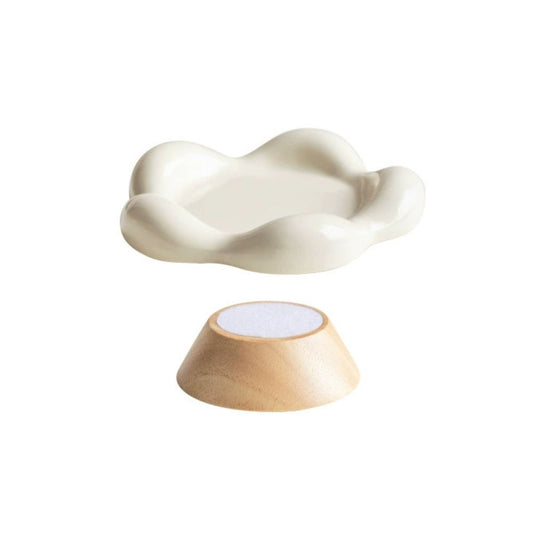 Ceramic Raised Cat Bowl | Pet Food Dish for Cats and Dogs