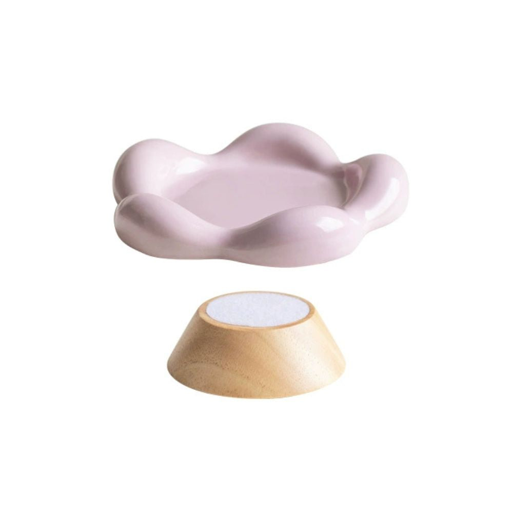 Ceramic Raised Cat Bowl | Pet Food Dish for Cats and Dogs