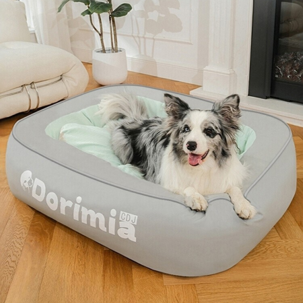 Semi-Enclosed Plush Dog Bed for Winter Warmth and Comfort