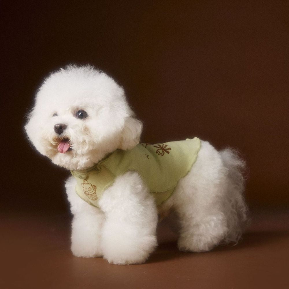 Autumn Reversible Striped Ruffle Undershirt Sleeveless Dog Vest