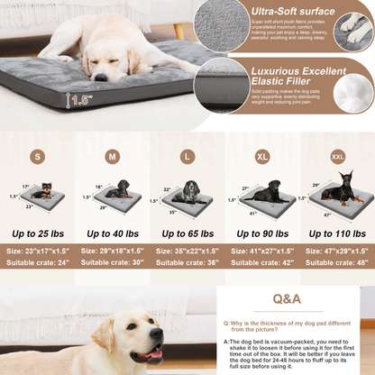 Durable Plush Washable Scratch-Resistant Large Dog Bed