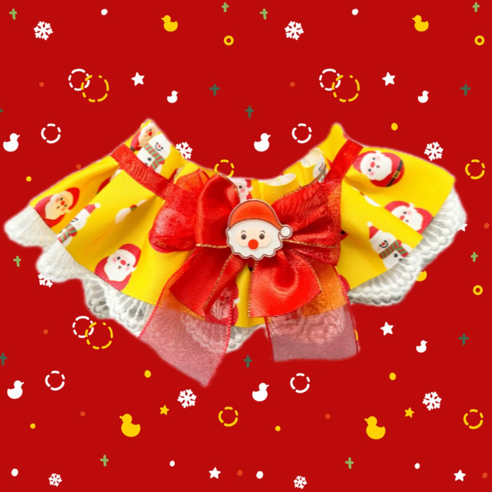 Christmas Lace Pet Bib Collar – Adjustable Neck Accessory for Cats and Dogs