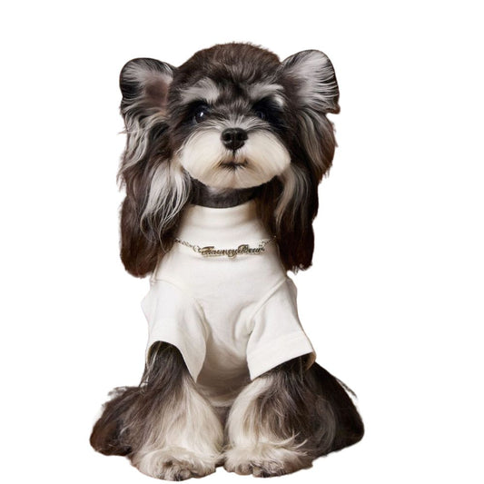 Stylish Solid Color Dog Necklace Two Leg Undershirt Shirt