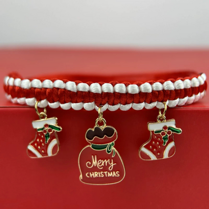 New Year Pet Collar Christmas Handmade DIY Decoration for Cats and Dogs