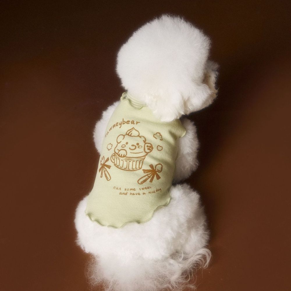 Autumn Reversible Striped Ruffle Undershirt Sleeveless Dog Vest