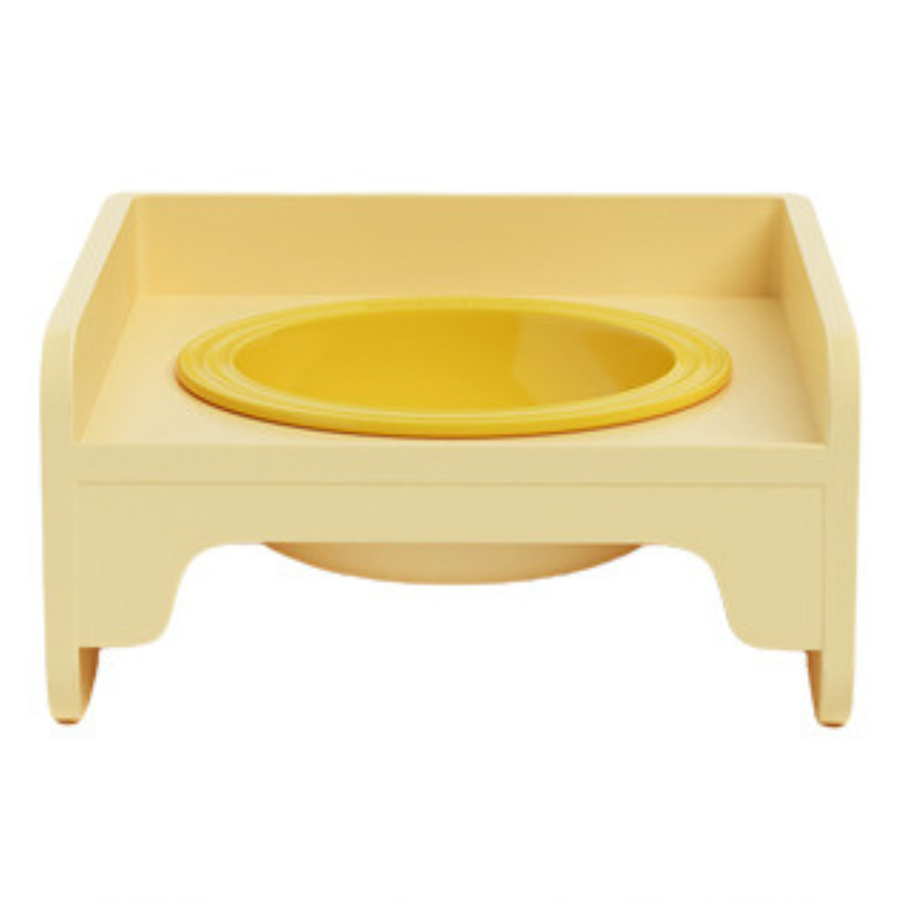 Modular Elevated Plastic Pet Bowl with Anti-Spill Design