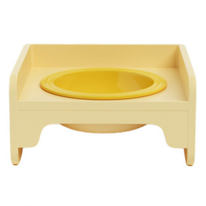 Modular Elevated Plastic Pet Bowl with Anti-Spill Design