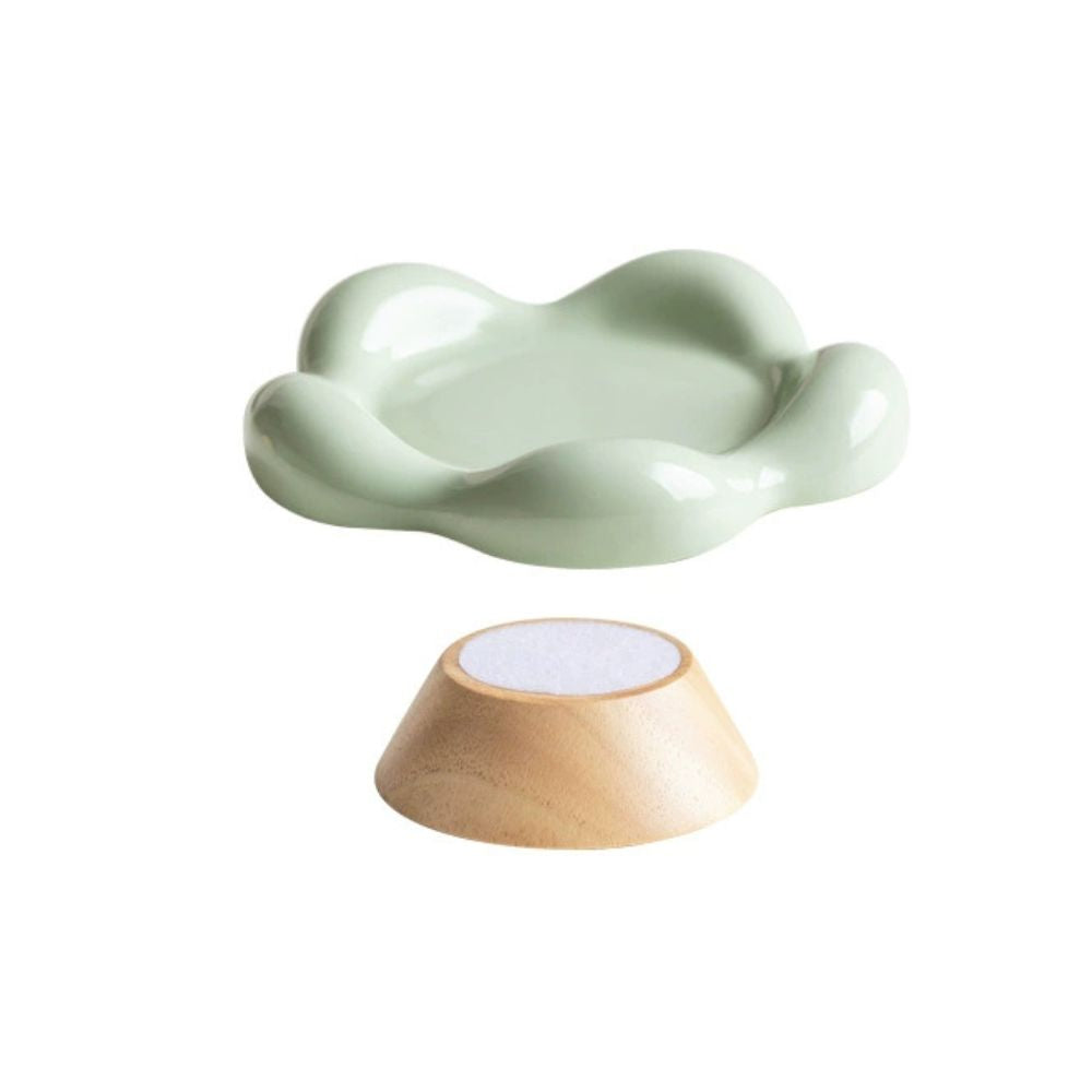 Ceramic Raised Cat Bowl | Pet Food Dish for Cats and Dogs