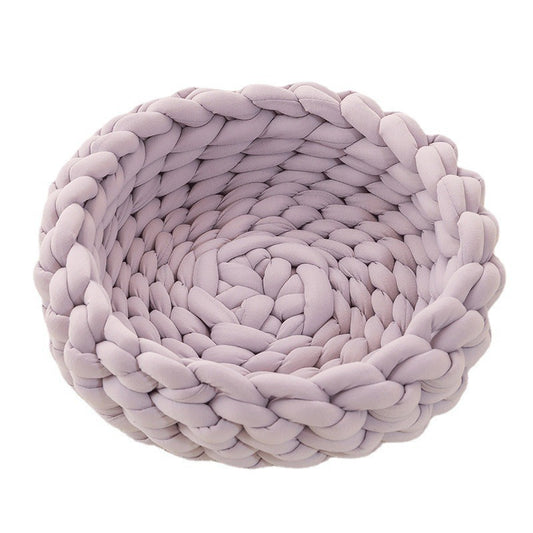 Handmade Knitted Cozy Nest Cat Bed
