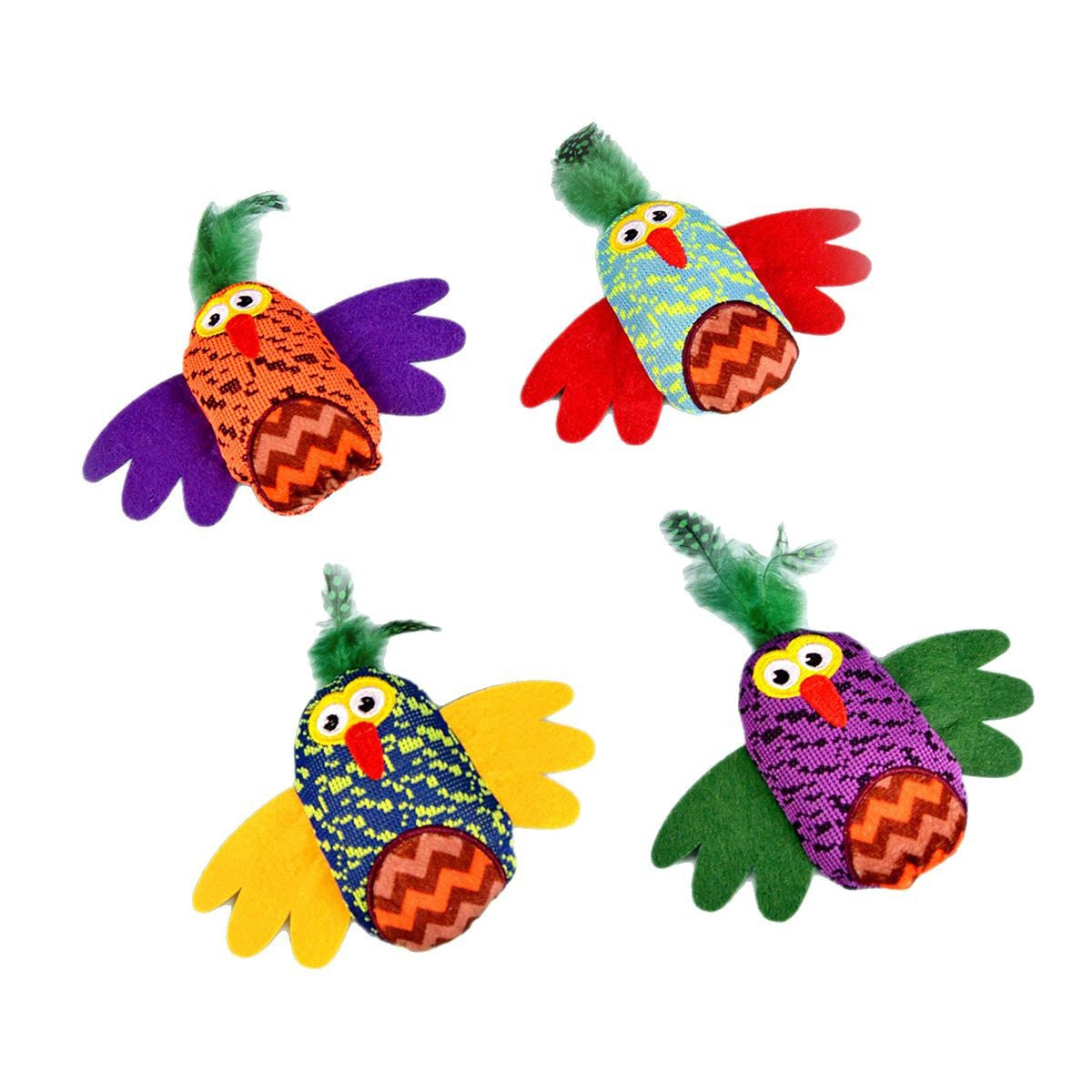 Designer Owl Bell Interactive Colorful Cat Toy