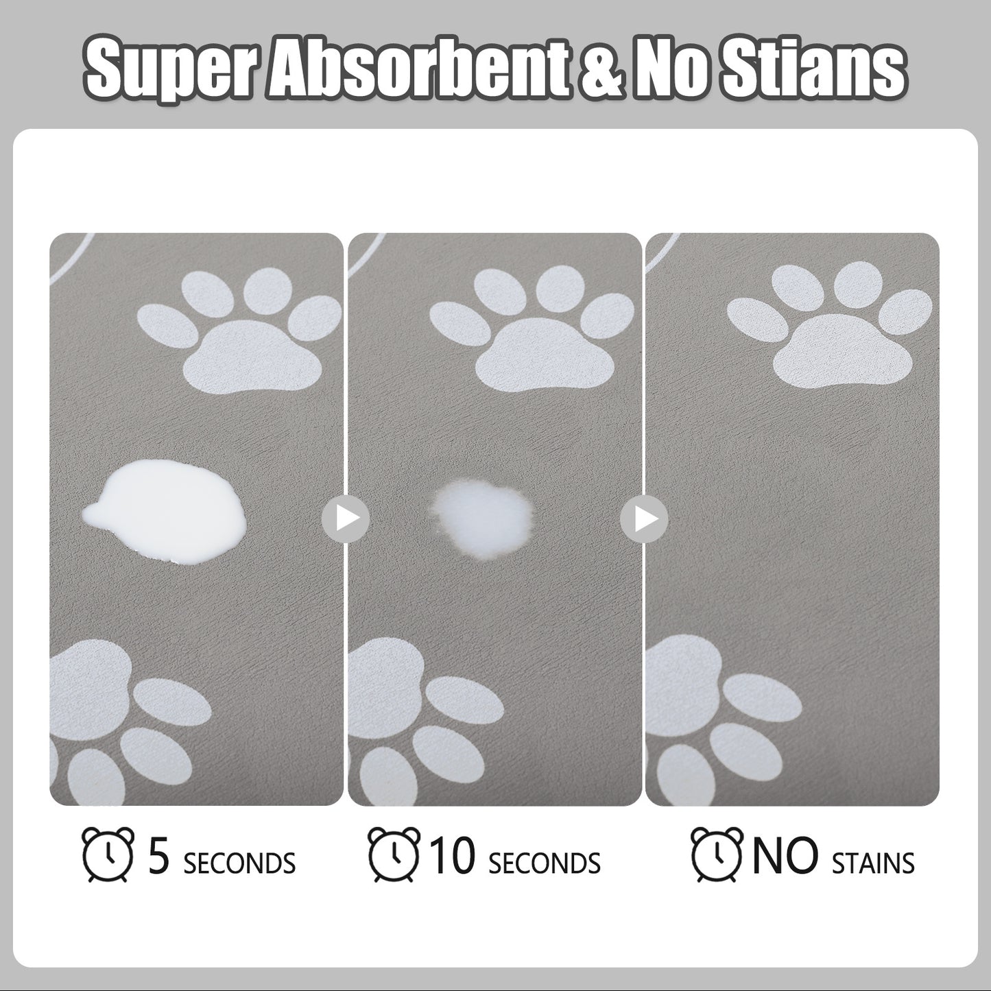 Absorbent Dog Feeding Mat Non-Slip Pet Bowl Pad