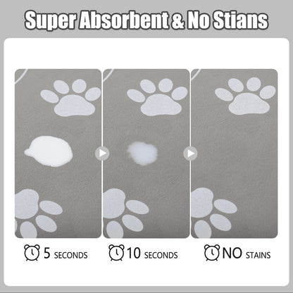 Absorbent Dog Feeding Mat Non-Slip Pet Bowl Pad