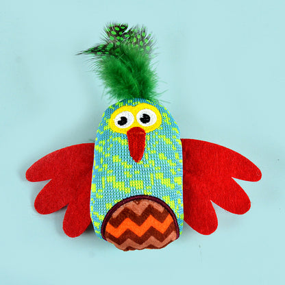 Designer Owl Bell Interactive Colorful Cat Toy