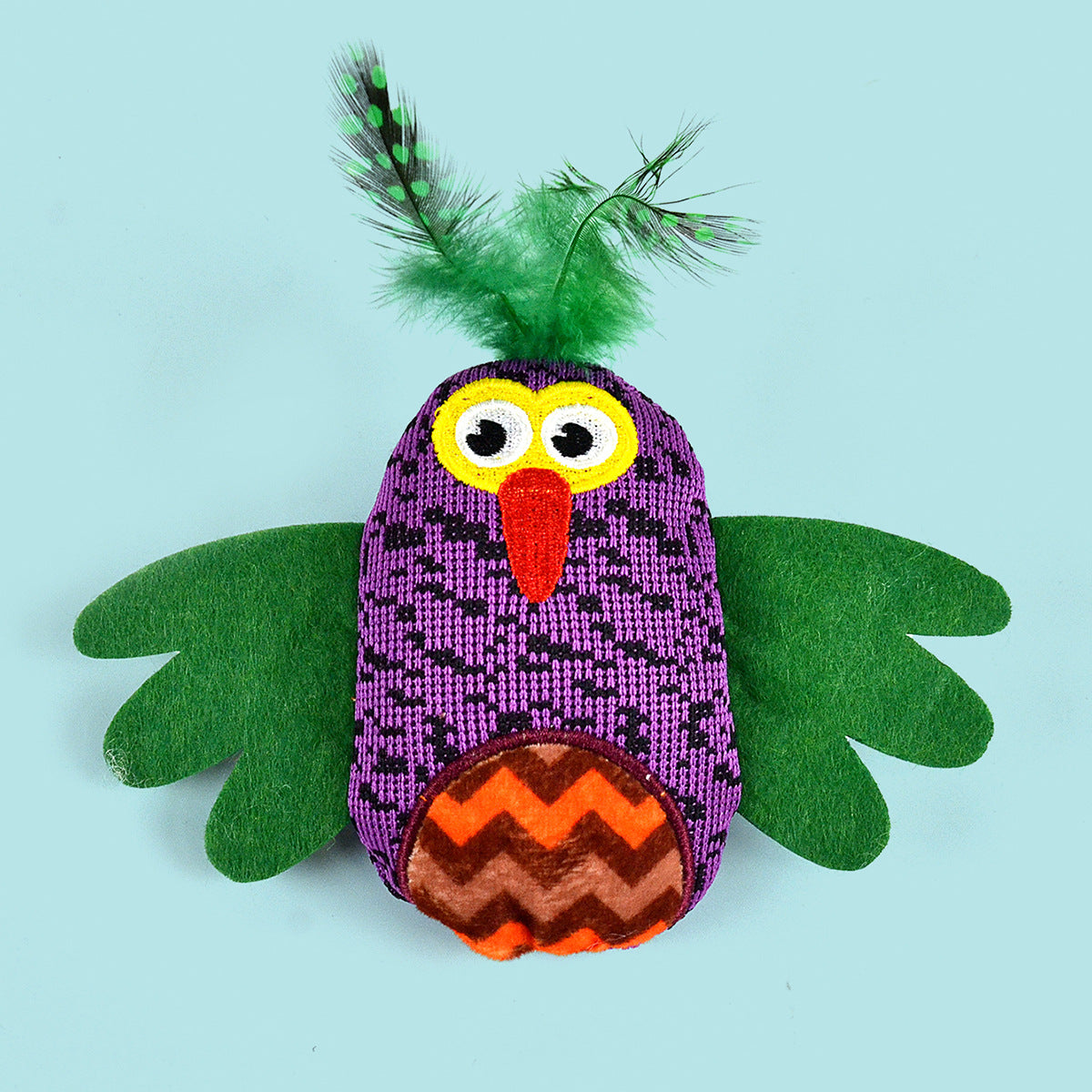 Designer Owl Bell Interactive Colorful Cat Toy