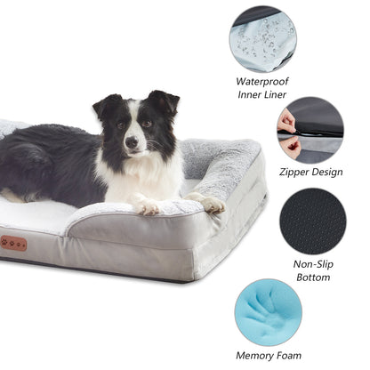 Orthopedic Memory Foam  Waterproof Liner Dog Bed