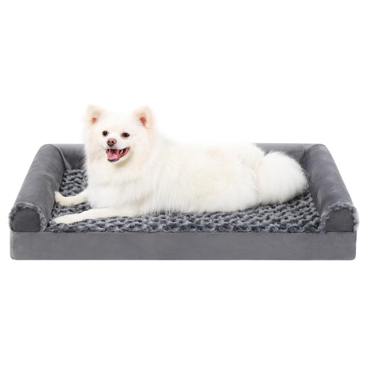 Waterproof Memory Foam Plush Dog Bed