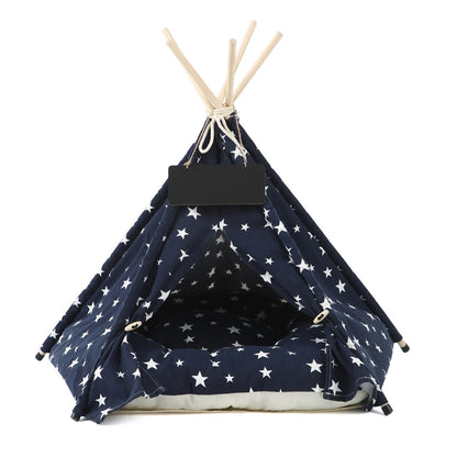 Cozy Cotton Teepee Pet Bed  Cat Small Dog