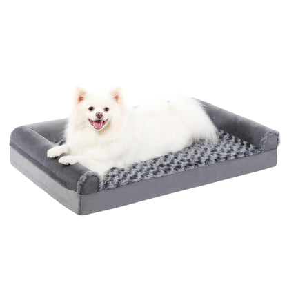 Waterproof Memory Foam Plush Dog Bed