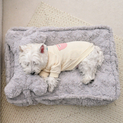 Upgraded Cloud Comfort Ultra-Soft Durable Supportive Design Dog Bed