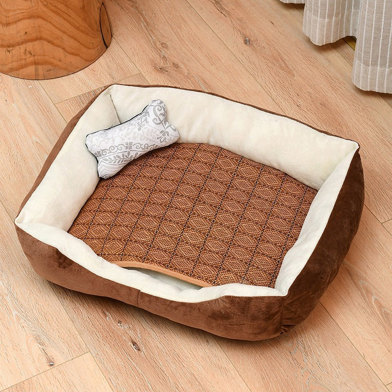 Washable Dog Bed Soft Eco-Friendly Summer Mat Dog Bed